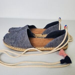 Toms Katalina Espadrille Lace Up Flats